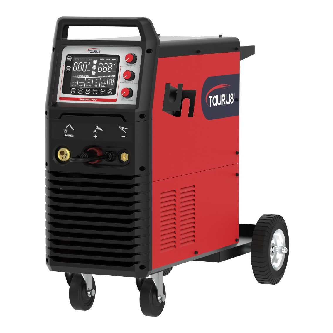 TAURUS MIG-250T-PRO MIG/MMA WELDING MACHINE - 250A - 220V + COMPACT TROLLEY + BZ25 TORCH