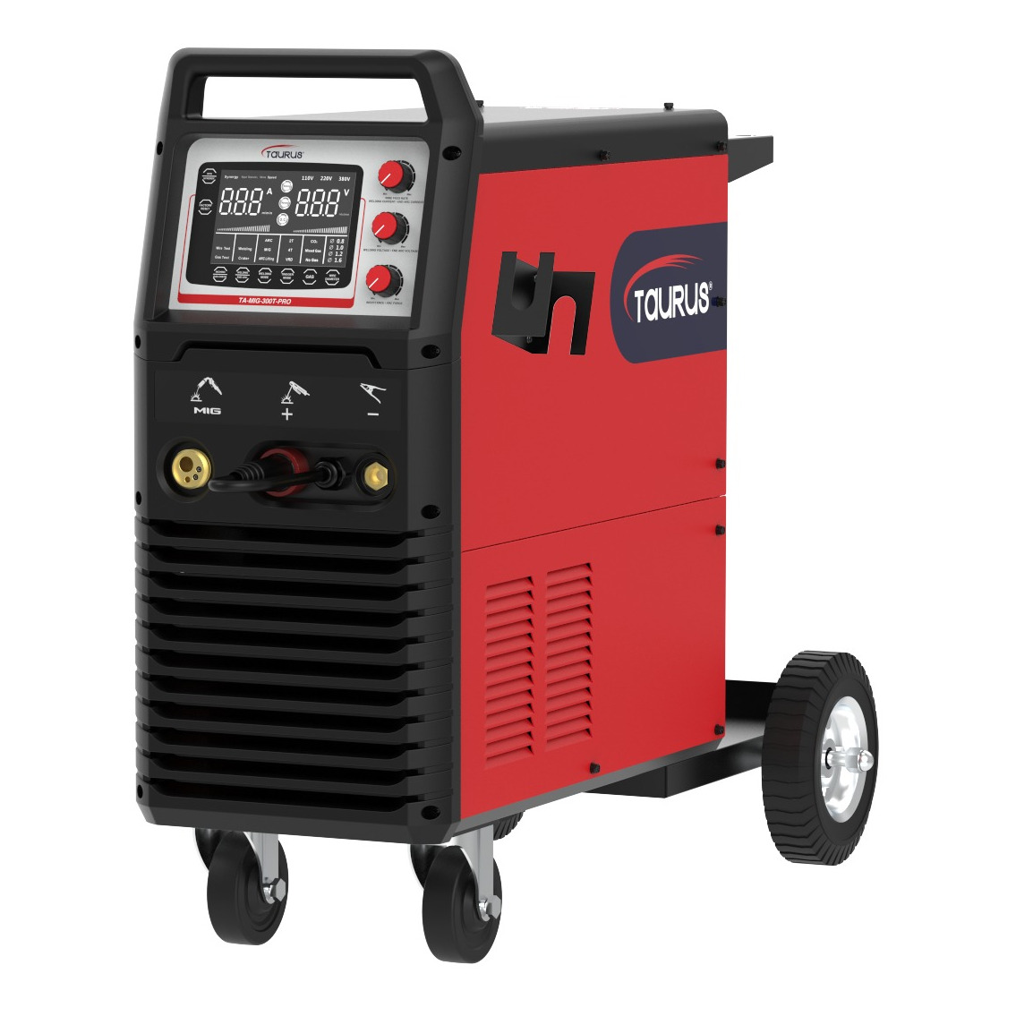 TAURUS MIG-300T-PRO MIG/MMA COMPACT TROLLEY WELDING MACHINE - 300A - 380V + COMPACT TROLLEY + BZ36 TORCH