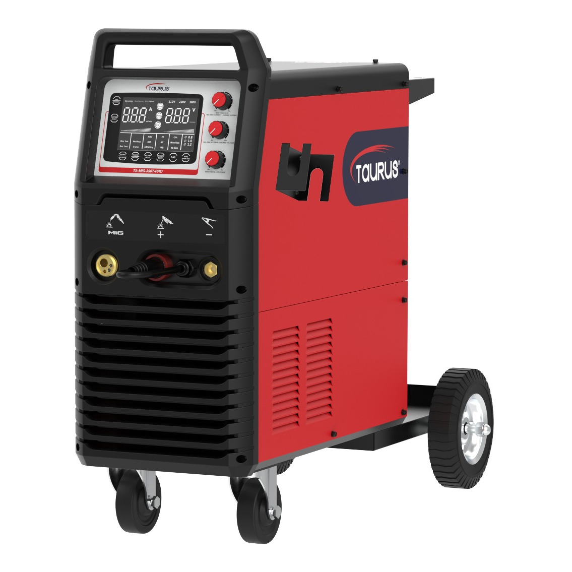 TAURUS MIG-350T-PRO MIG/MMA COMPACT TROLLEY WELDING MACHINE - 350A - 380V + BZ36 TORCH